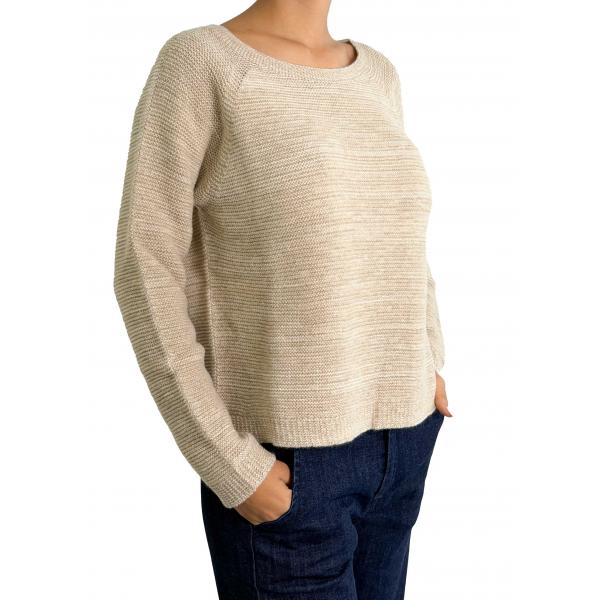 Maglione girocollo misto cashmere 